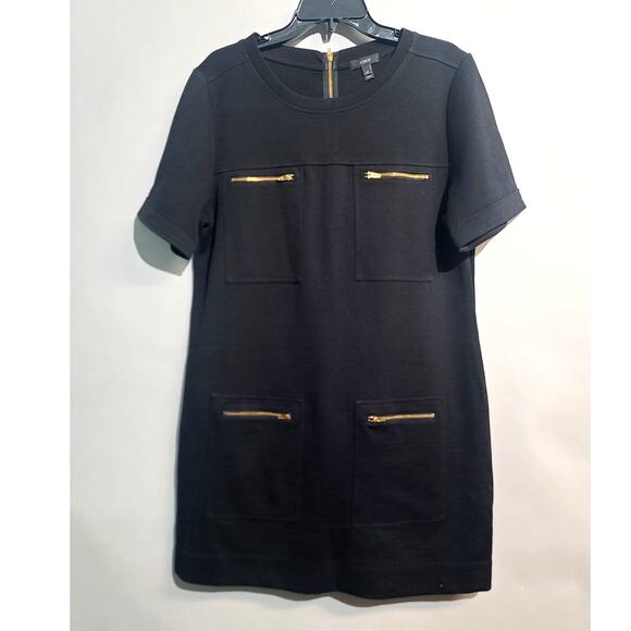 J Crew Zip Pocket Dress Wool Blend Shift Dress - Picture 2 of 5